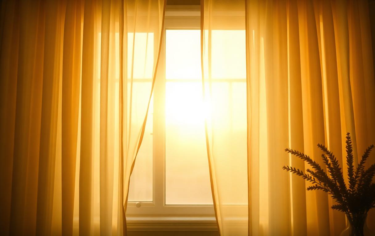 Luz suave da manhã pela janela: a esperança de um novo dia